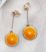Clips Øreringe - hængeøreringe appelsiner